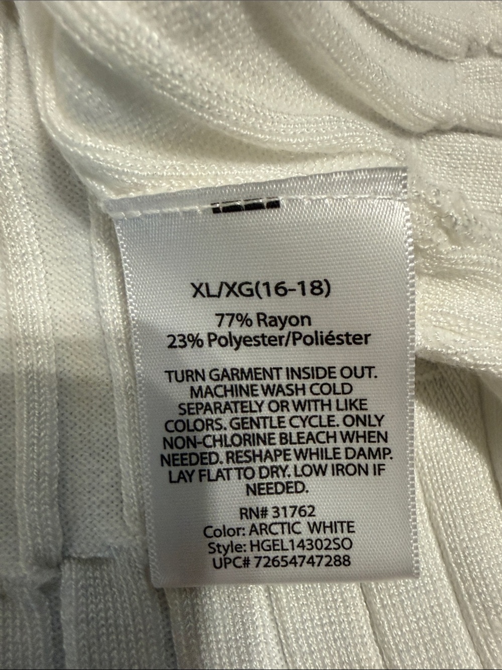 George White Ribbed V-Neck Short Sleeve Top - Picture 5 of 5